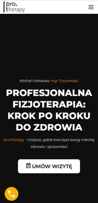 Pro.therapy website on a phone